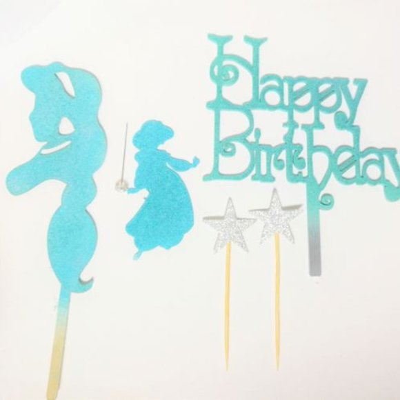 Set of 5 Jasmine Aladdin Inspired Cake Topper - Picture 2 of 3